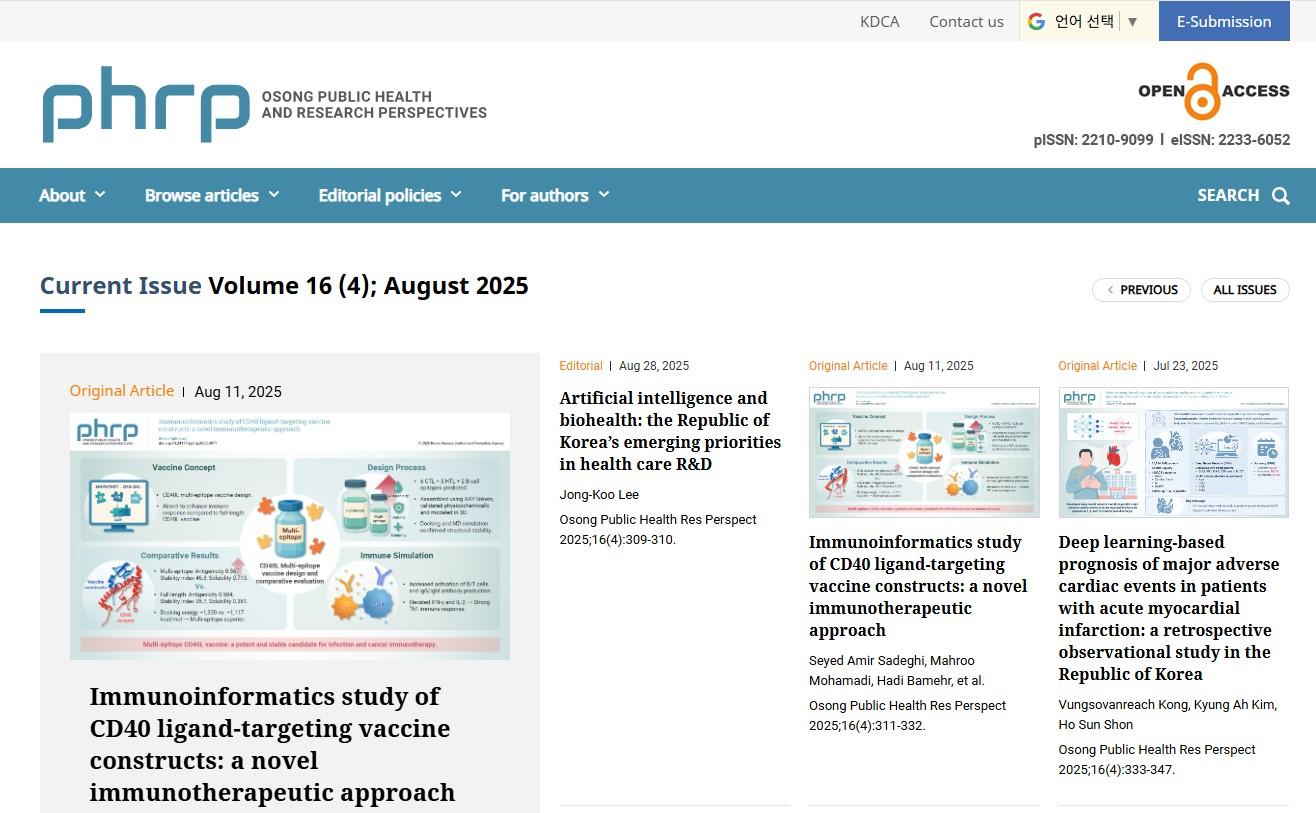 Osong PHRP [Public Health Research Perspectives]