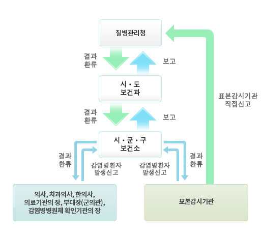 감염병신고 보고체계도-상세설명아래참조