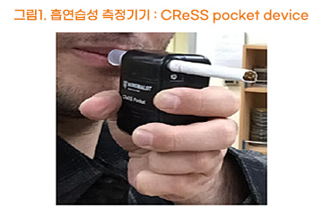 그림1. 흡연습성 측정기기 : CReSS pocket device