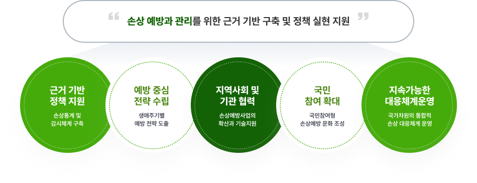 손상 예방과 관리를 위한 근거 기반 구축 및 정책 실현 지원