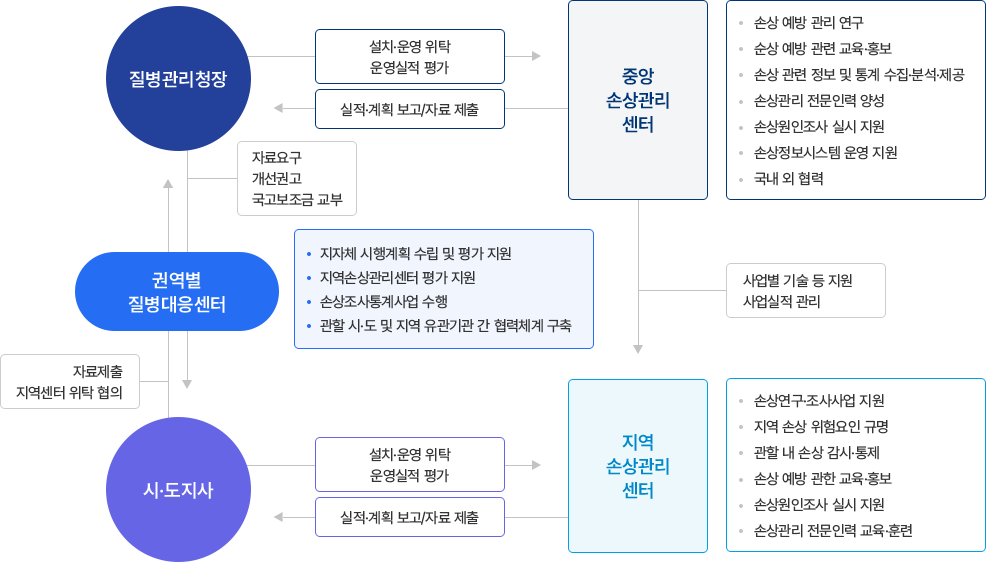 손상관리 전달체계 개요도