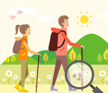 등산하는 모습 일러스트