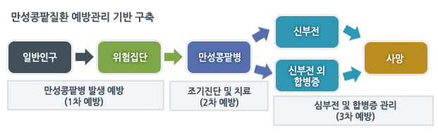 만성콩팥병 예방관리 기반 구축 그림 자세한 내용은 하단참조