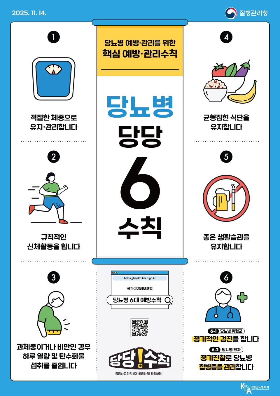 당뇨병 예방관리수칙 포스터(한국어, 영어, 중국어) 사진1