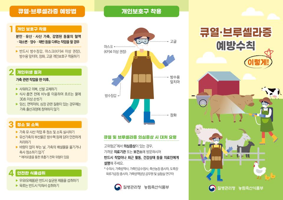 23년 큐열/브루셀라증 예방수칙 리플렛 사진1