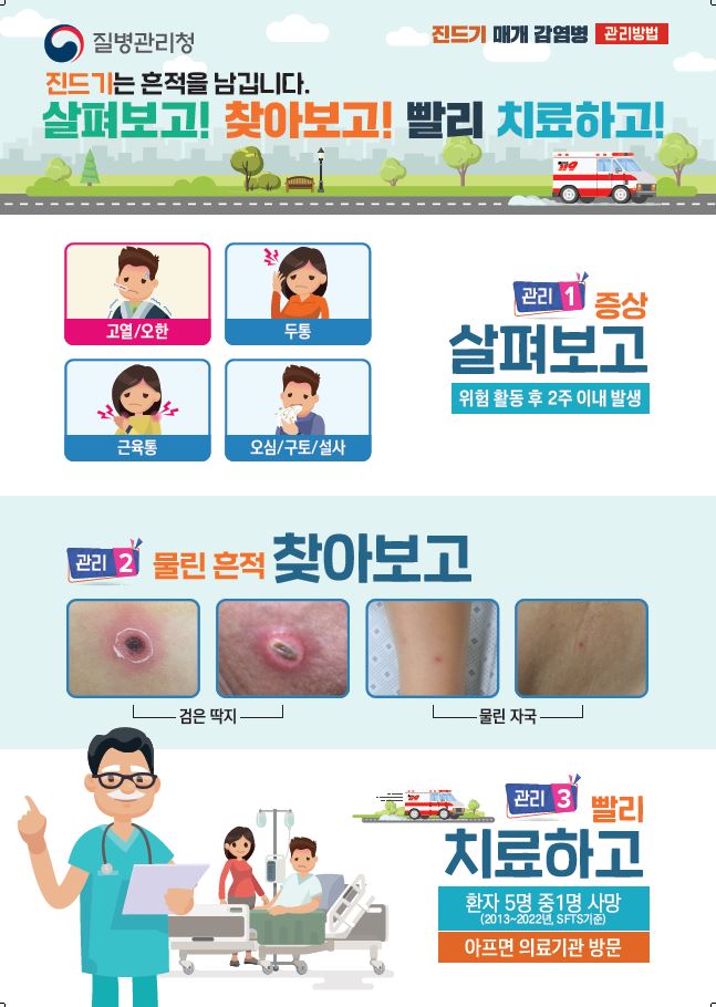 2023년 진드기 매개 감염병 대국민 관리형 포스터